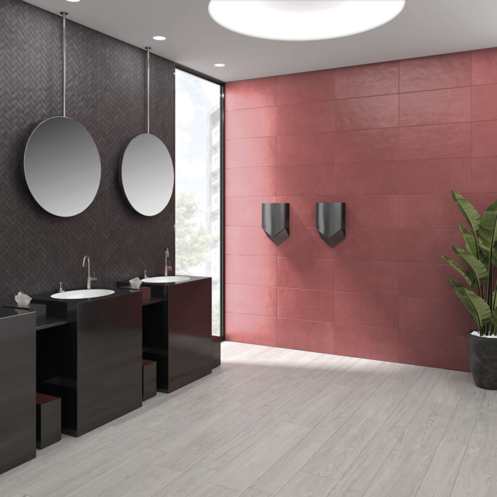 Livin-Charcoal-Black-Blush-Red-WC-Publico-amb-DC5004-R3745R-P9124C2-P9124C3