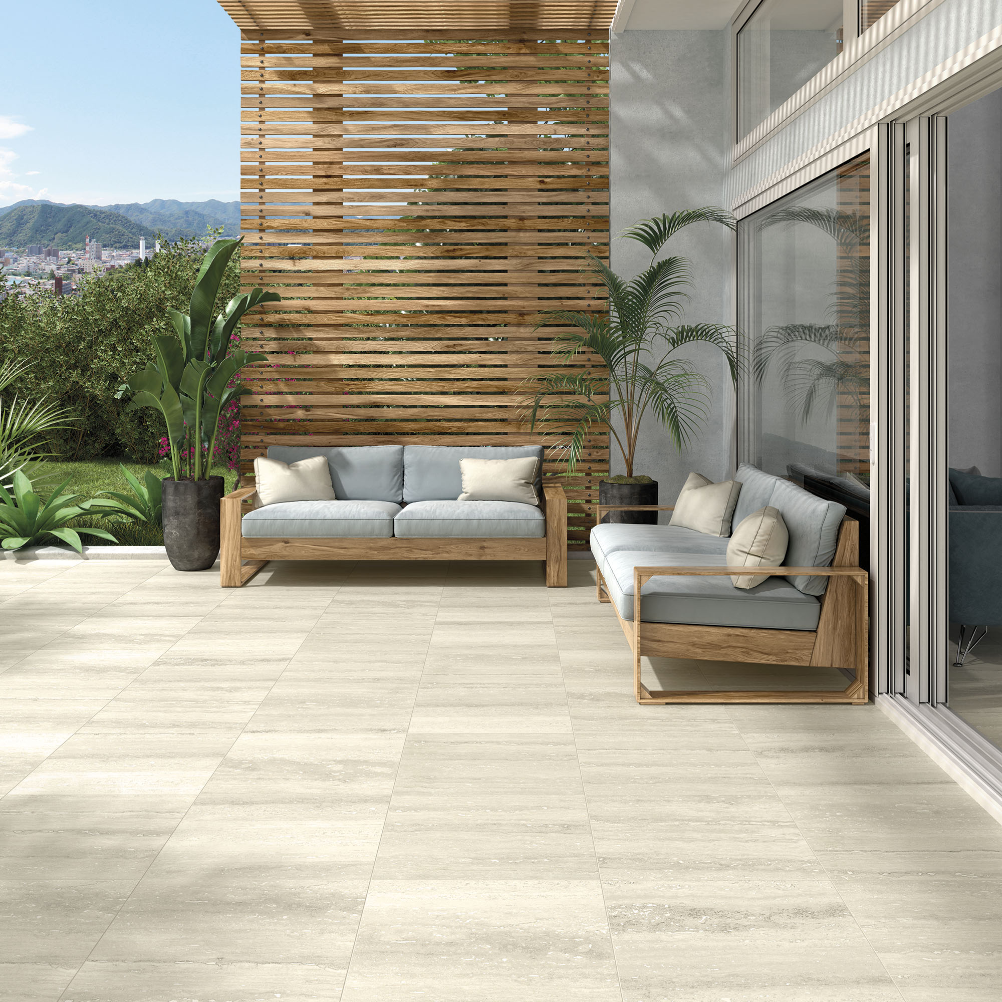 Pure Travertine Beige - Exterior amb - P6165R