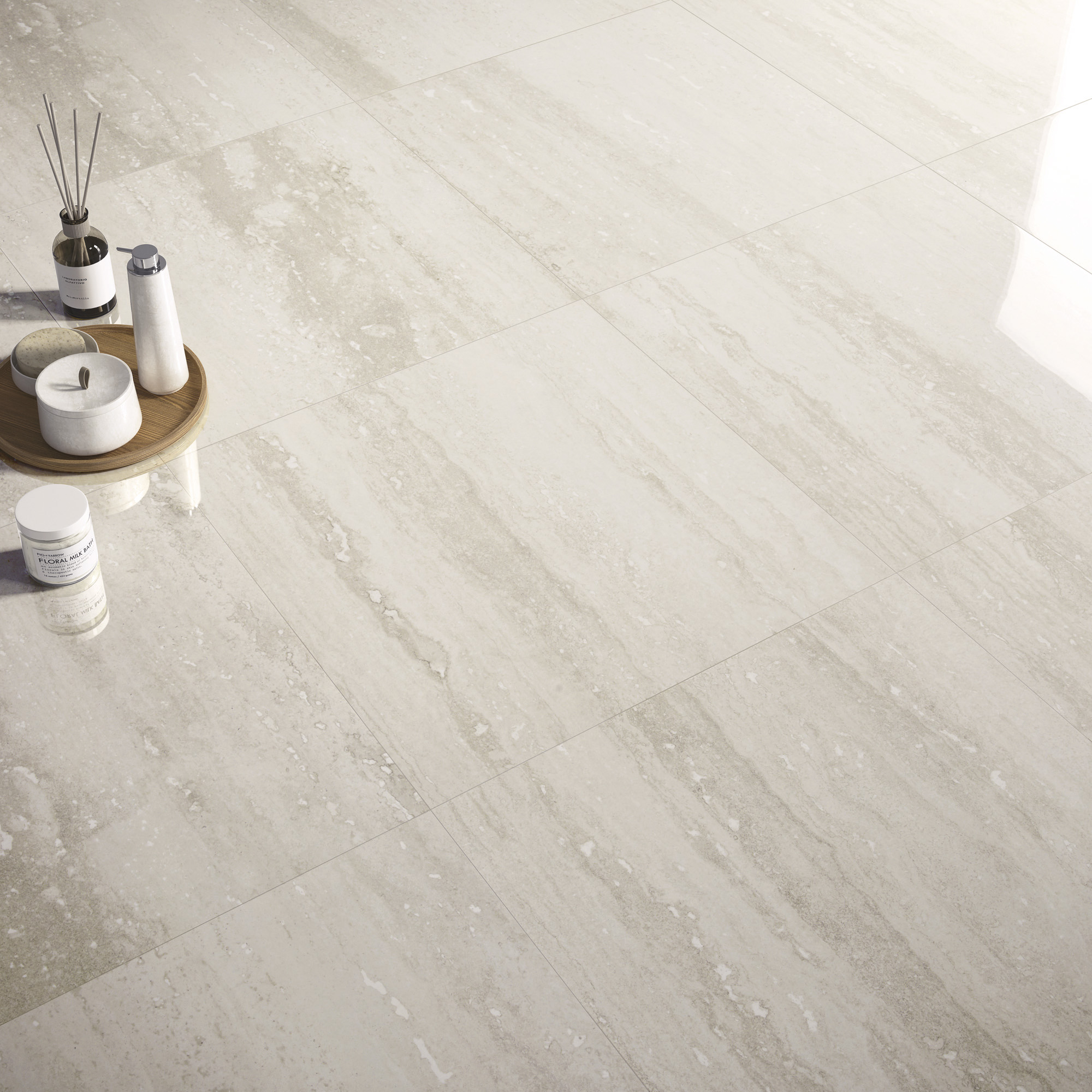 Pure Travertine Grey Polished - Porm